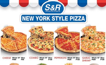 S & R Pizza Philippines Menu Price