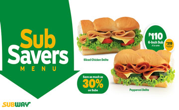 Subway Philippines Menu Price