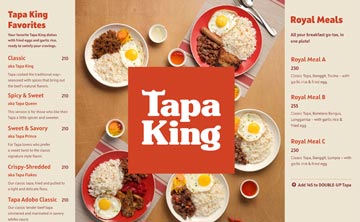 Tapa King Philippines Menu Price