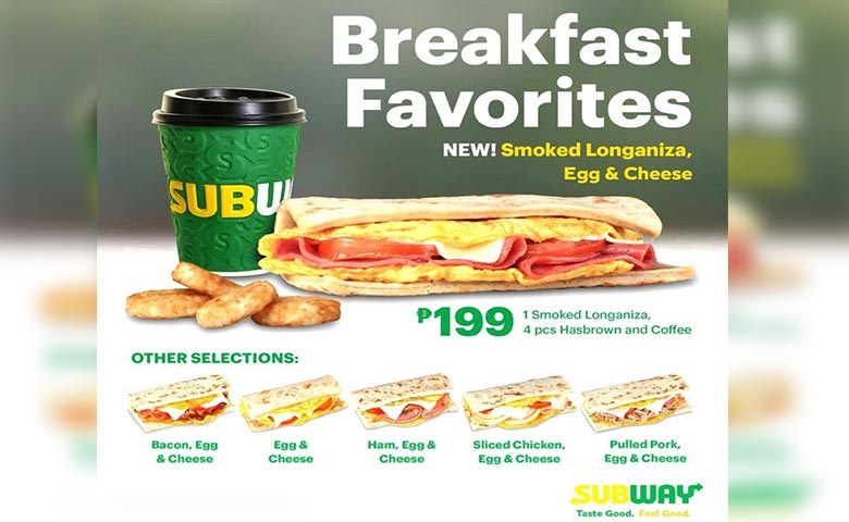 Subway Breakfast Menu Prices Philippines 2023