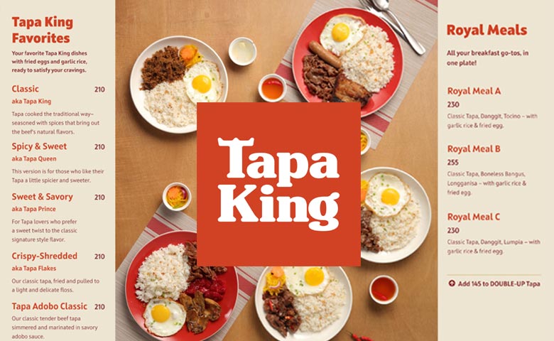 Tapa King Menu Prices Philippines 2023